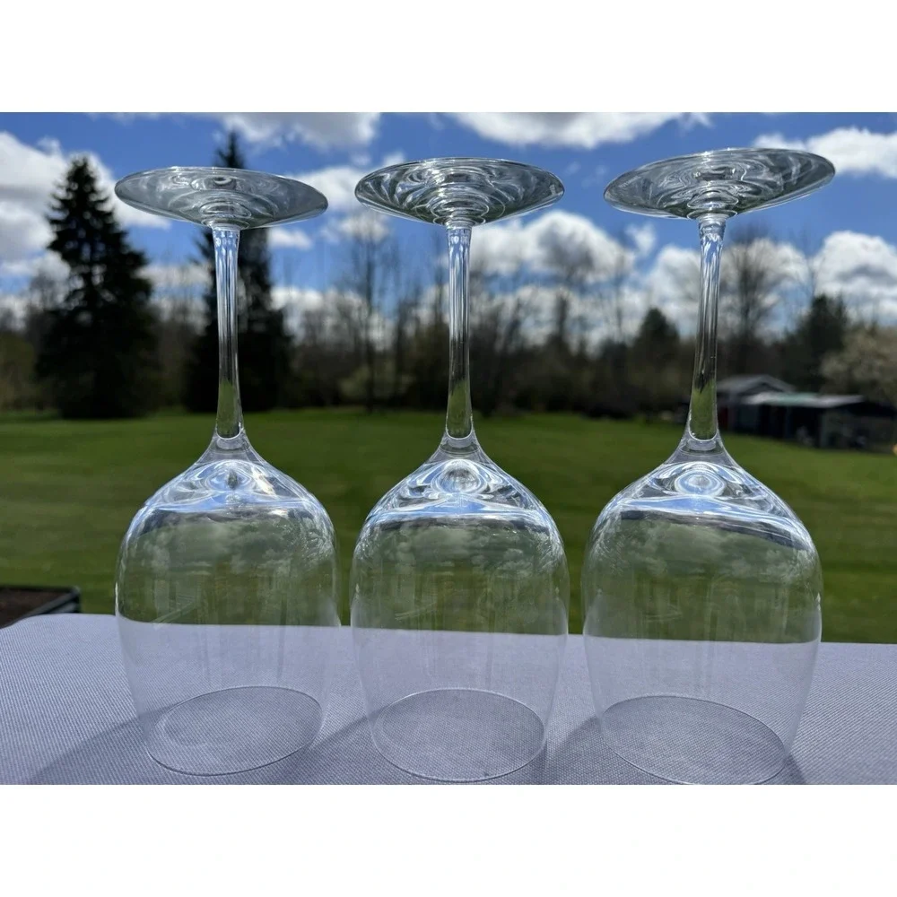 Set of 3 Tiffany & Co Crystal Wine Glasses 8.5